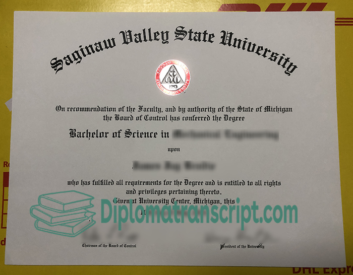 Diplom der Saginaw Valley State University