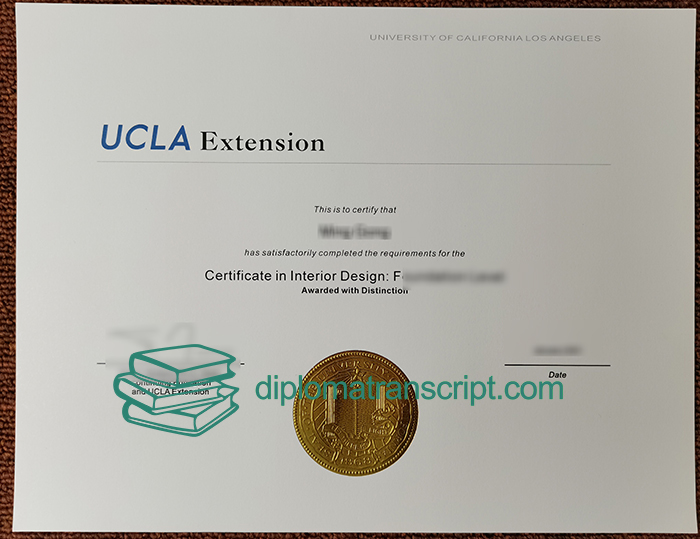 UCLA Extension certificate