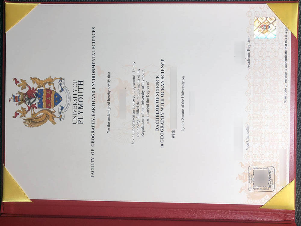 fake University of Plymouth diplomas