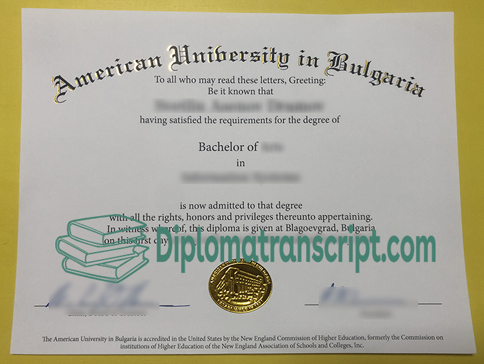 AUBG diploma, American University in Bulgaria degree