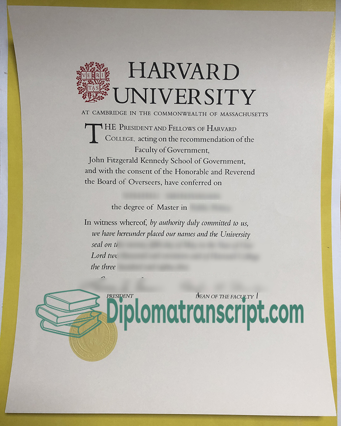 Harvard Kennedy School Master's diploma