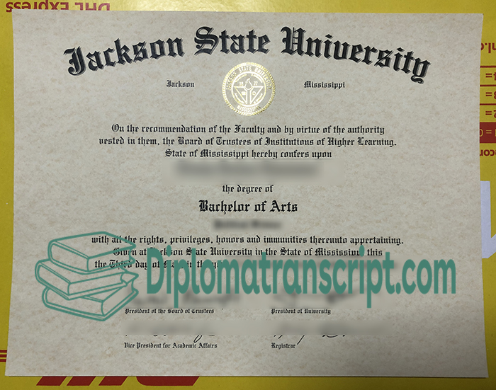 Jackson State University diploma