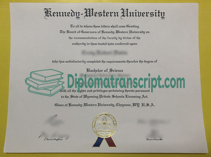 Kennedy-Western University diploma