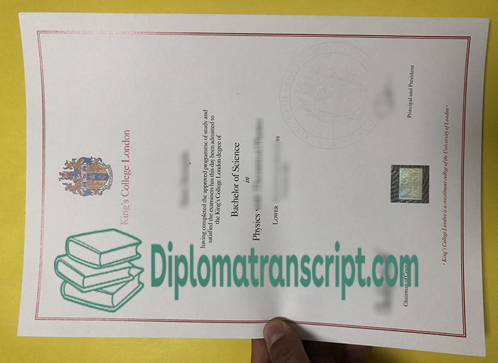 King's College London degree certificate