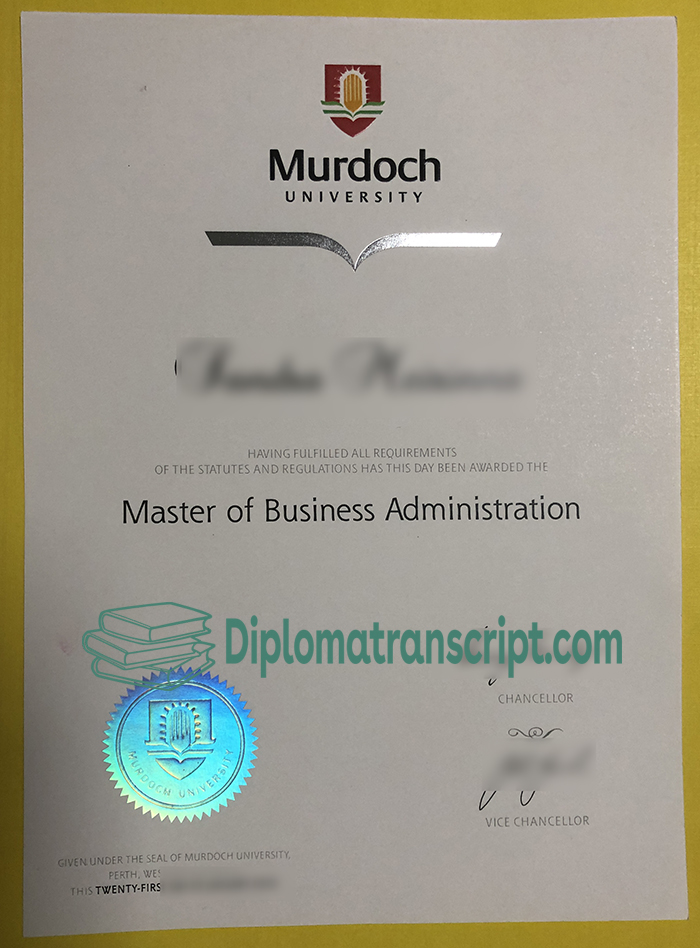 Murdoch University Degree Certificate