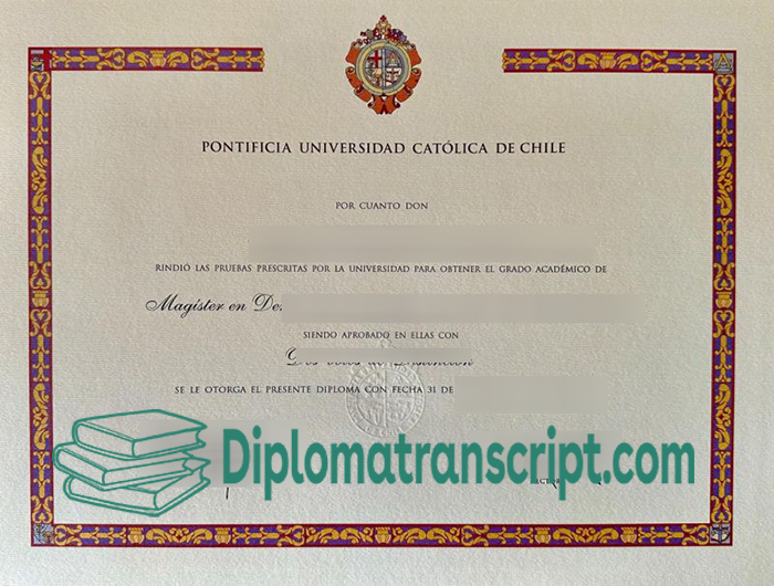 Pontificia Universidad Católica de Chile diploma