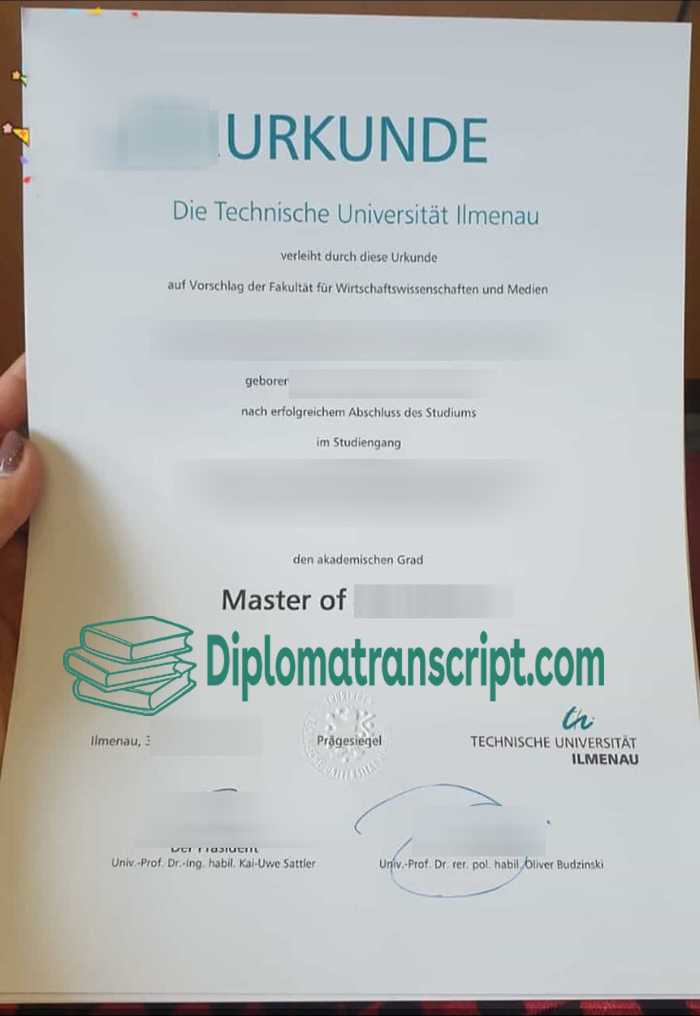 Technische Universität Ilmenau Urkunde