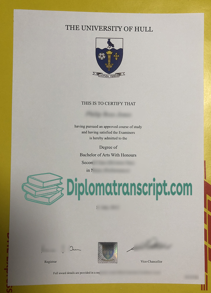 diploma falso de la Universidad de Hull