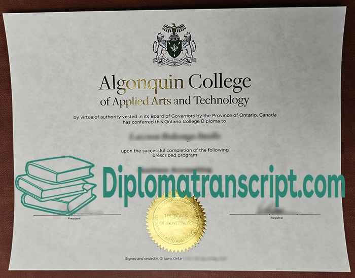 Algonquin College diploma