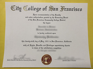 CCSF diploma certificate