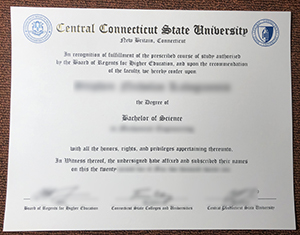 CCSU degree certificate