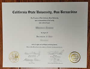 CSUSB diploma certificate