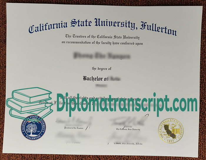 Cal State Fullerton diploma