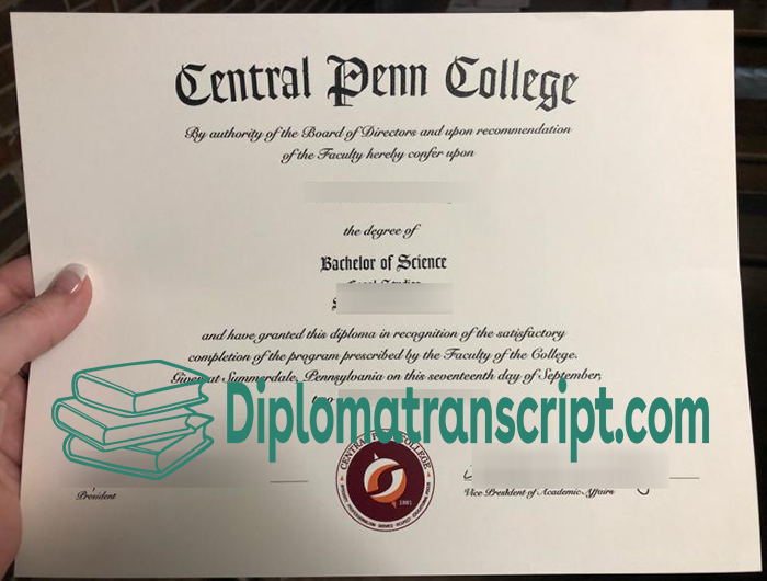 Central Penn College diploma