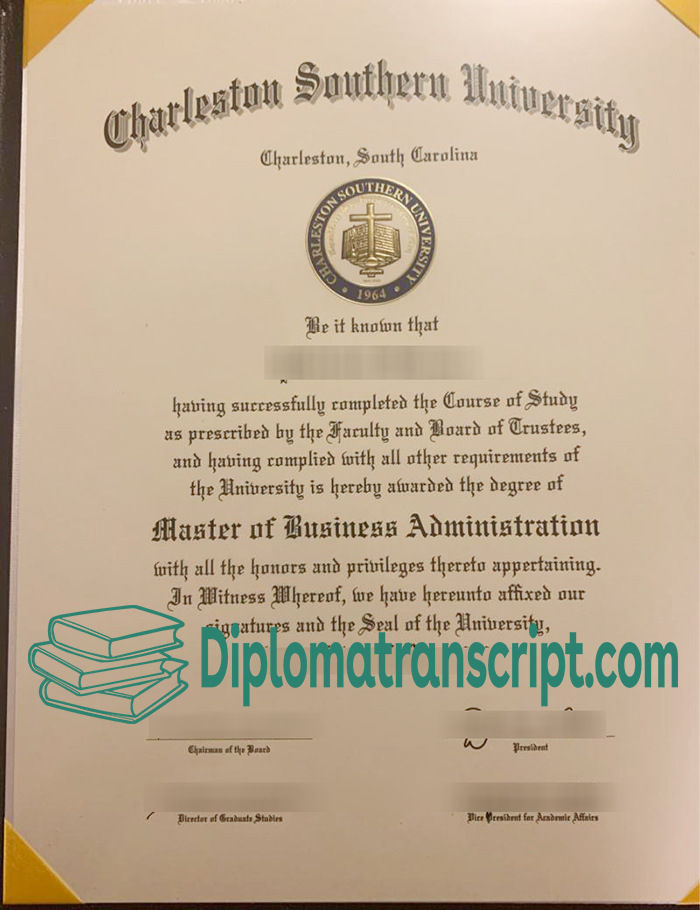 Charleston Southern University diploma