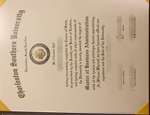 Charleston Southern University diploma certificate