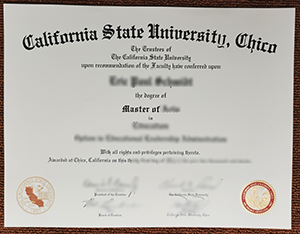 Chico State diploma sample