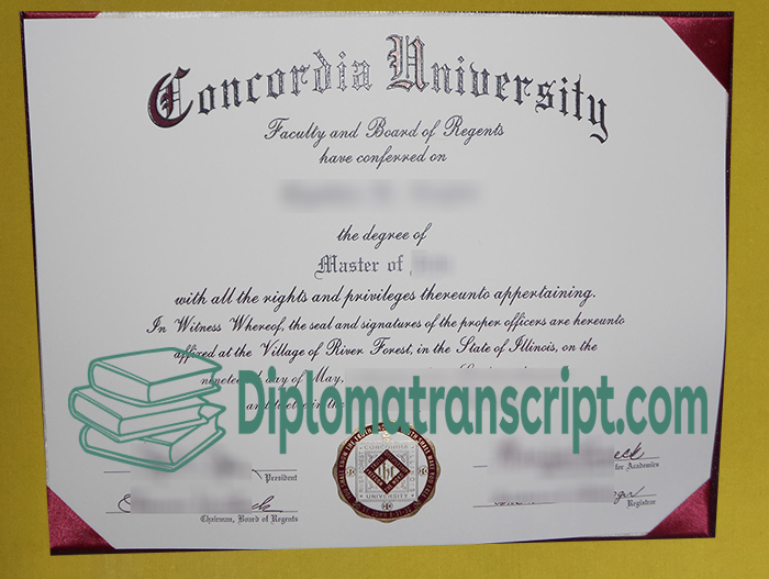 Concordia University Chicago diploma