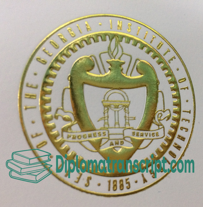 Georgia Tech diploma gold stamp