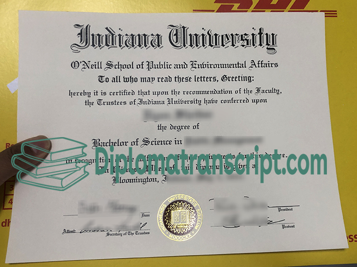 Indiana University diploma