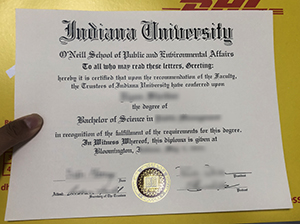 Indiana University diploma sample