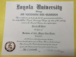 Loyola University Chicago diploma sample