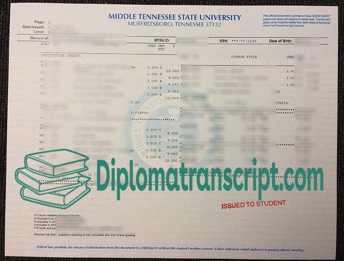 MTSU Diploma