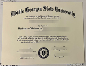 Middle Georgia State University diploma sample