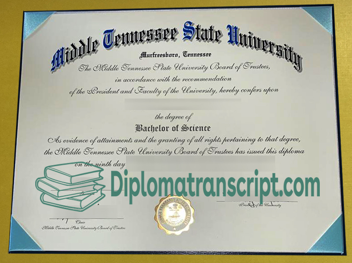 Middle Tennessee State University diploma