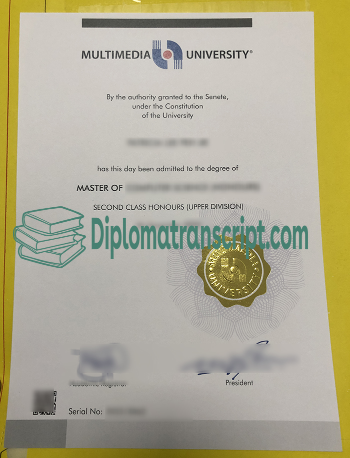 Multimedia University degree certificate