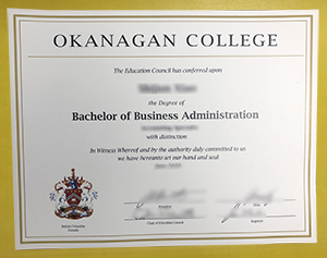 Okanagan College degree certificate