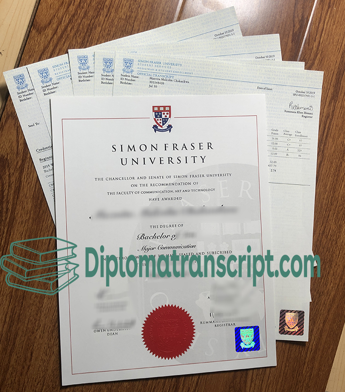 SFU degree and transcripts