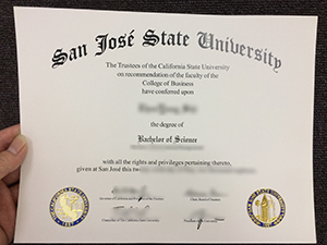 SJSU diploma certificate sample