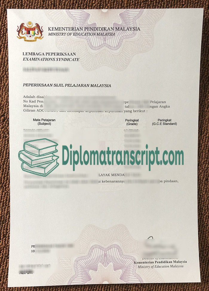 SPM certificate