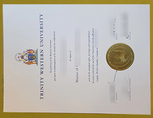 Trinity Western University degree certificate