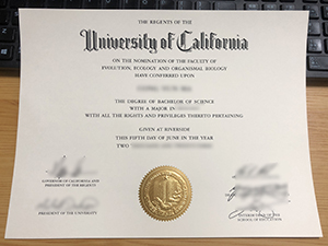 UCR diploma certificate