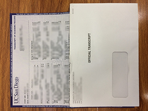 UCSD transcript and envelope sample