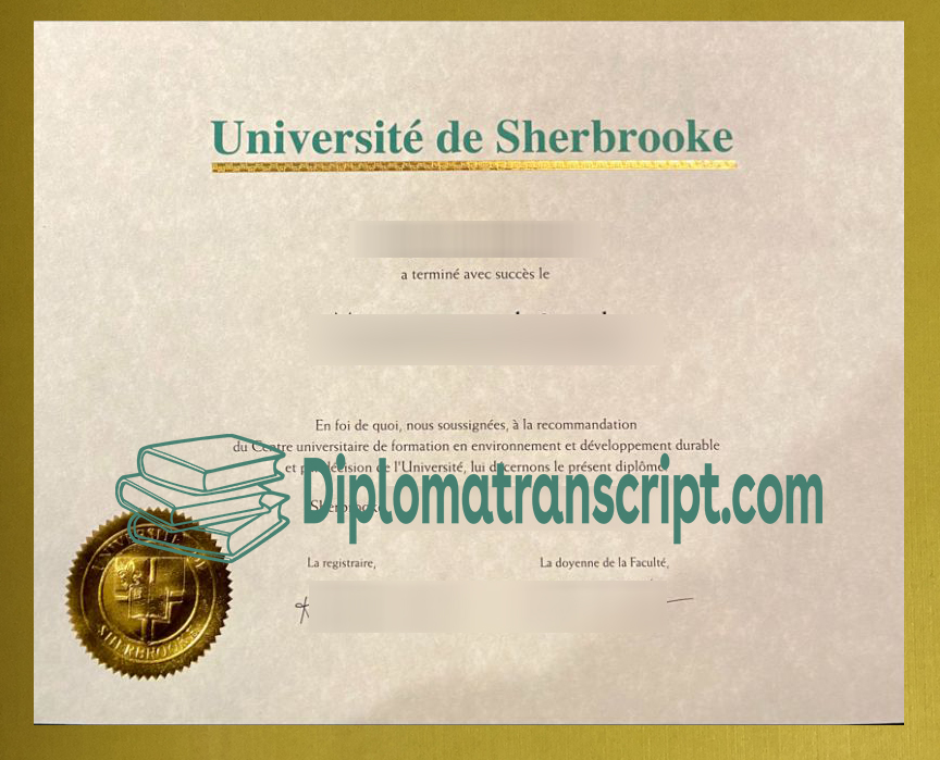 Université de Sherbrooke Degree Certificate