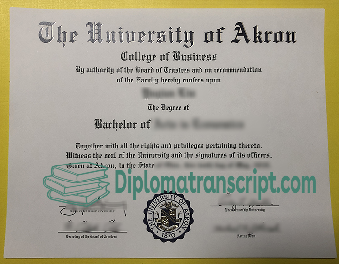 University of Akron diploma