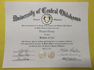 University of Central Oklahoma diploma