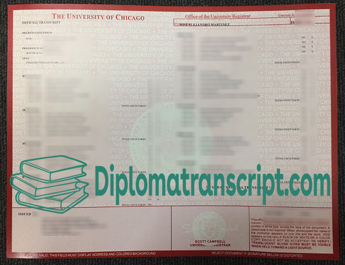 University of Chicago transcript