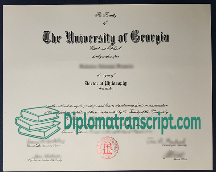 University of Georgia diploma sample