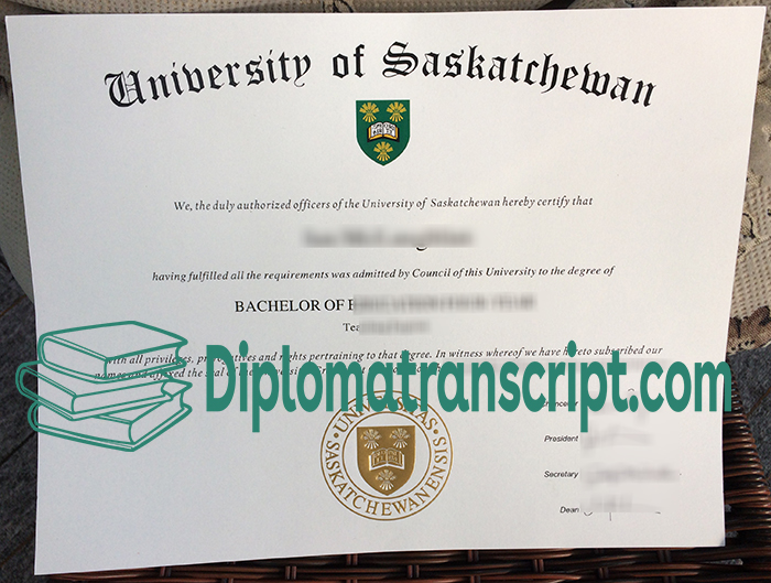 University of Saskatchewan degree certificate