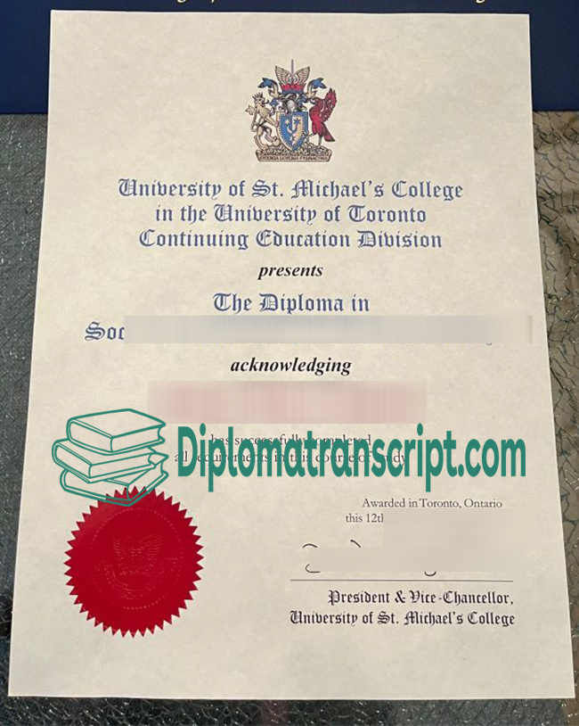 University of St. Michael's College diploma