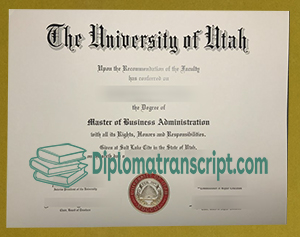 University of Utah diploma sample