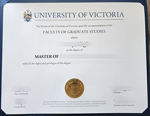 University of Victoria degree certificate