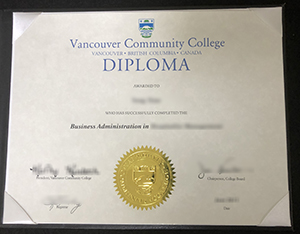 Vancouver Community College diploma certificate