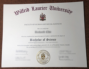 Wilfrid Laurier University degree certificate