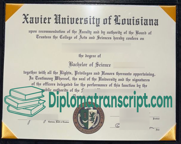 Xavier University of Louisiana diploma