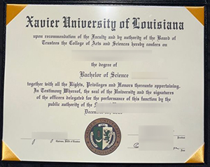 Xavier University of Louisiana diploma